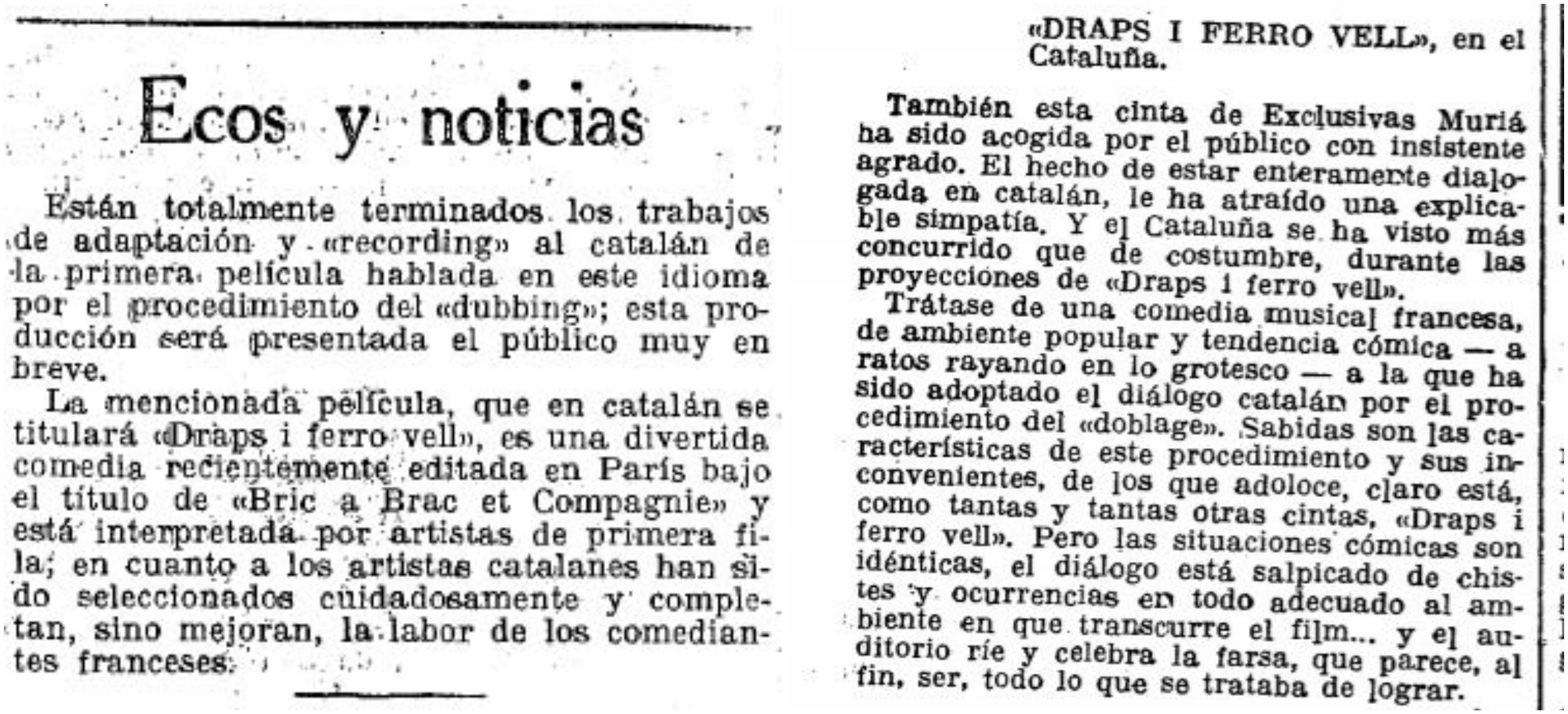 Draps i ferro vell la vanguardia